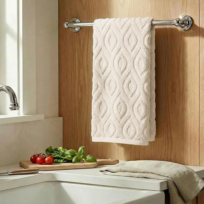 Artoid Mode 1 Pc Beige 3D Diamond Grid Jacquard Hand Towels