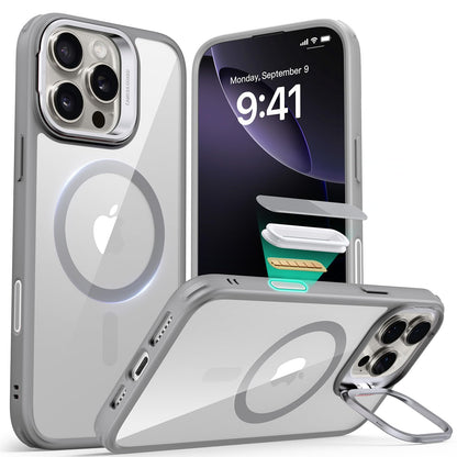 ESR Silicone Case for iPhone 17, Built-in Camera Stash Stand Compatible with MagSafe, Military-Grade Drop Protection Magnetic Phone Case for iPhone 17, Cloud Series, Rosy Pink