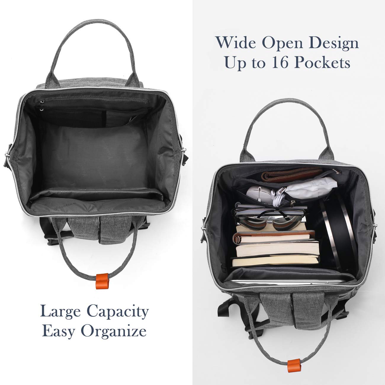 RJEU Laptop Backpack Women, Anti-theft School Backpack for Teenager Girls,Waterproof High School Bookbag Computer Bag with USB Charging Port for Travel Business College