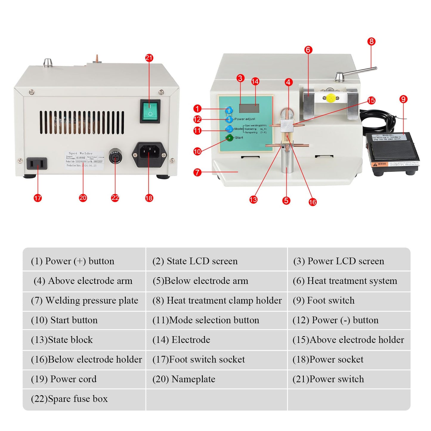 Smile Dental HL-WD II Dental Spot Welder Machine Orthodontic Heat Treatment Dental Lab Equipment 110V