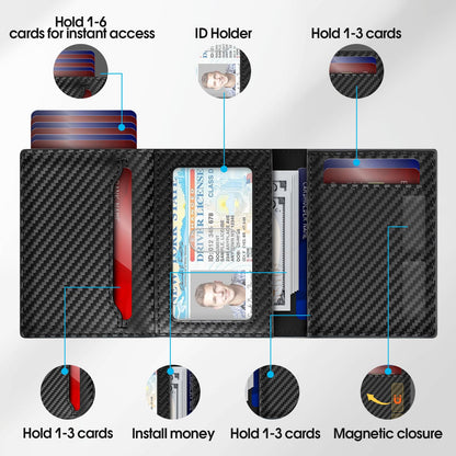 GAOCHALE Mens Wallet for Samsung Smarttag2 Pop up Card Holder Compatible with Samsung Tag RFID Blocking Wallet for Men 10-14 Card Capacity | ID Window | Cash Slot(Carbon)