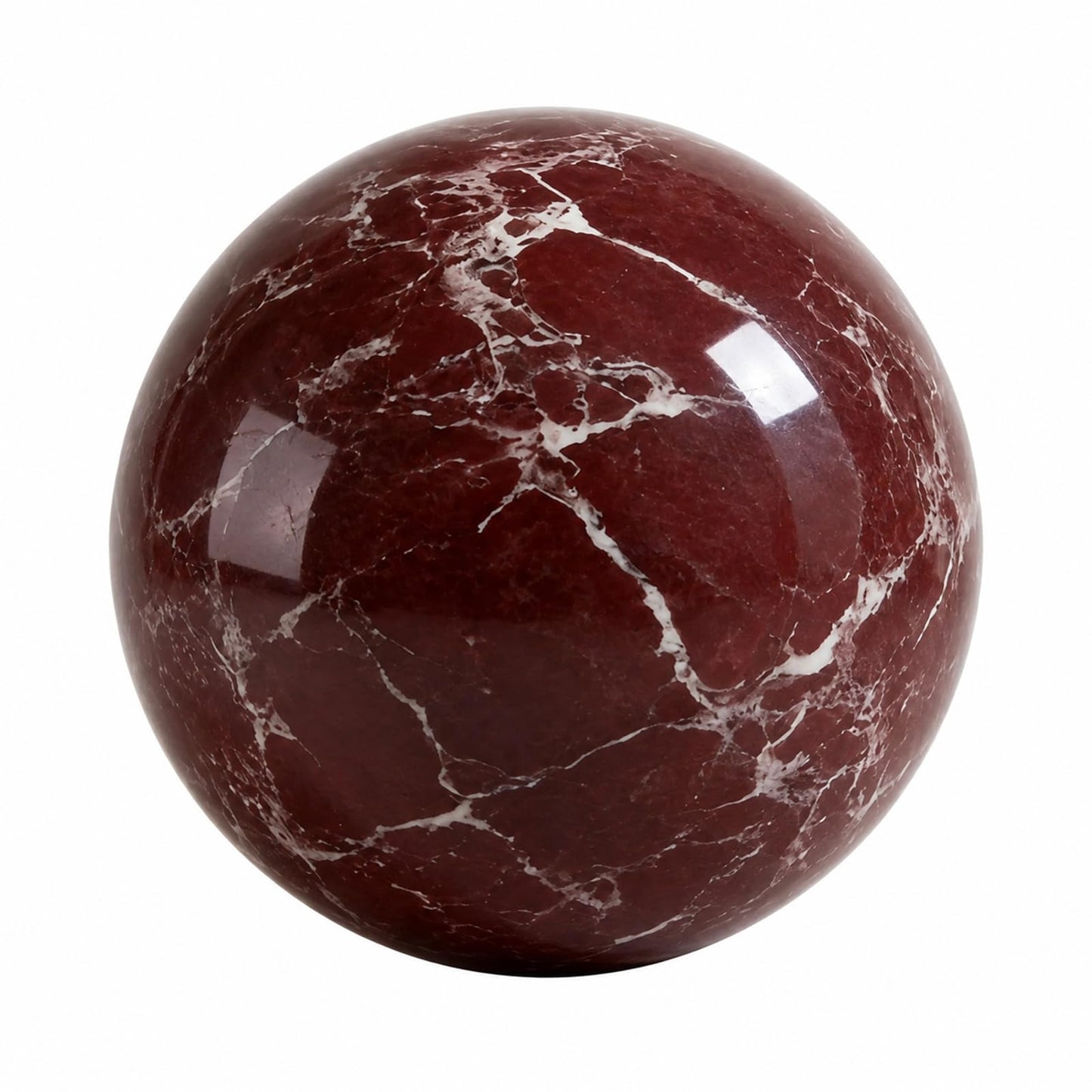 SIRIZEN-DIVING Rosa Levanto Marble Sphere, 8cm Natural Stone Orb