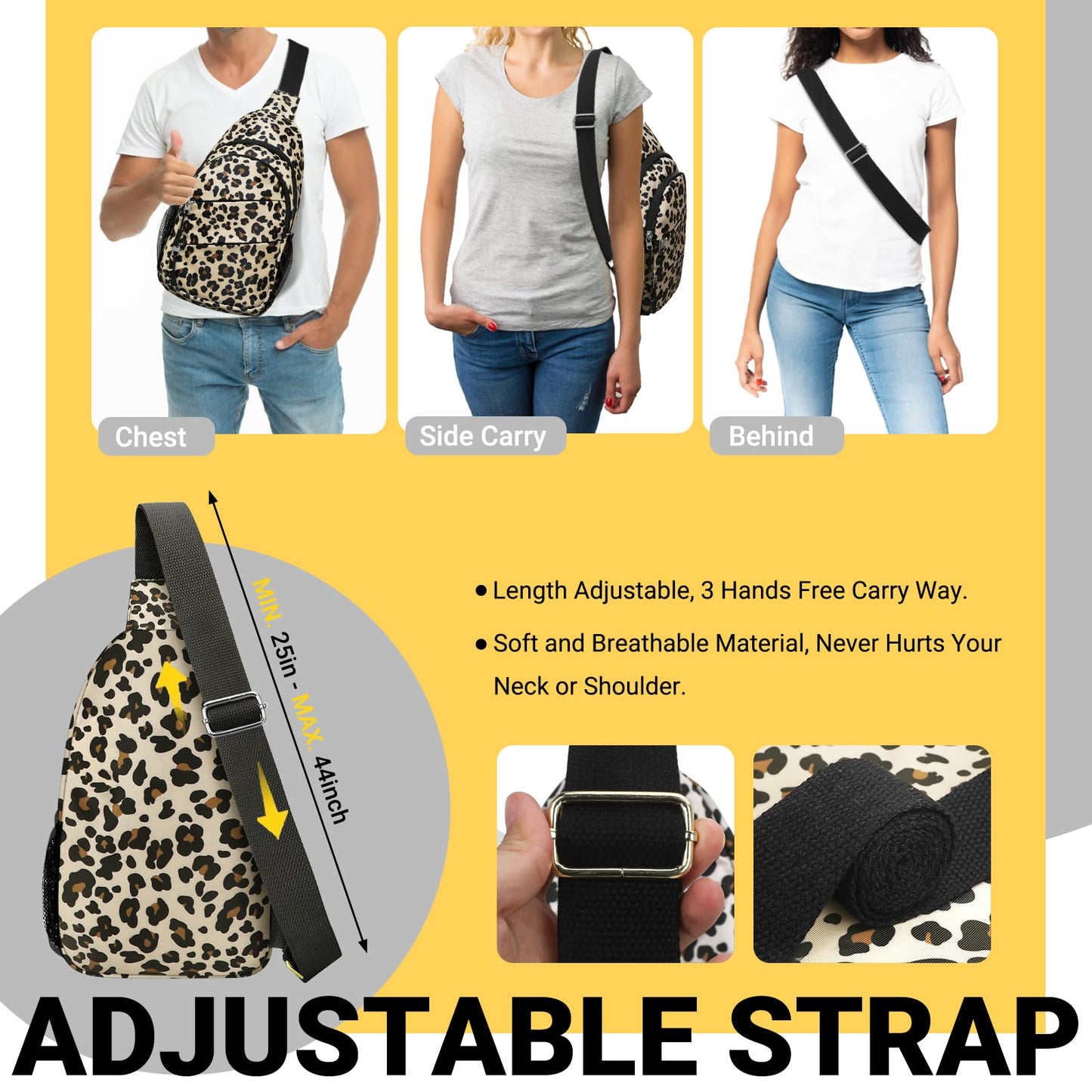 Tuwubi Crossbody Bags for Women, Sling Bag for Men, Small Hiking Backpack Anti Theft Lightweight for Outdoors Travel (M, Black)