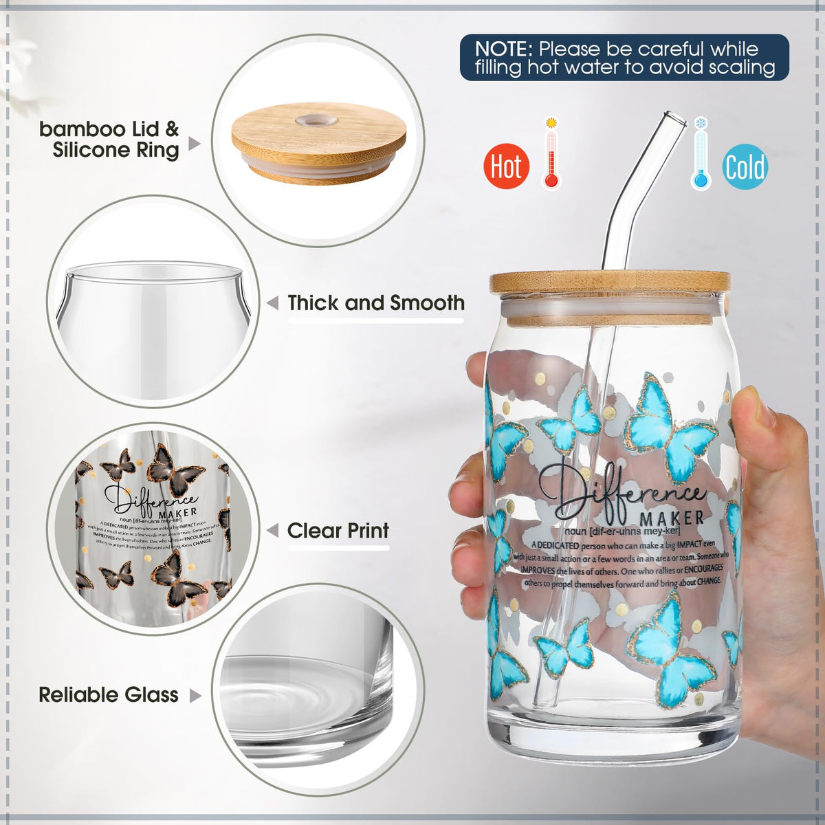 Skylety 18 Pcs Difference Maker Thank You Gifts for Women Administrative Professional Day Bulk Appreciation Gifts for Employee Volunteer Office Staff Coworker Teacher Coach Nurse Work Team(Stylish)