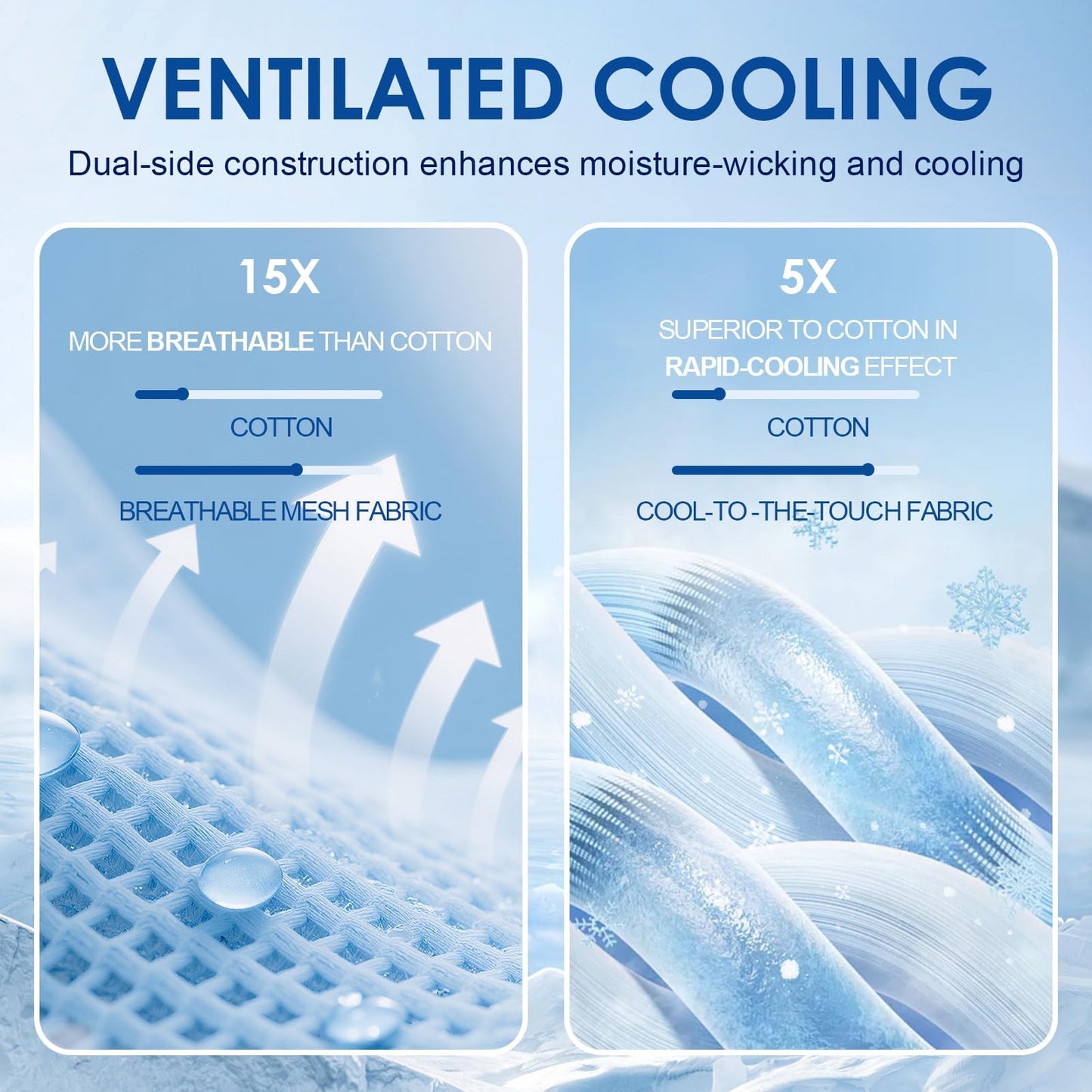 OMERAI Cooling Blanket for Hot Sleepers Queen Size Lightweight Breathable Summer Blanket Light Blue 90"x90", Q-Max >0.5 Double Side Cold Blankets for Bed, Couch