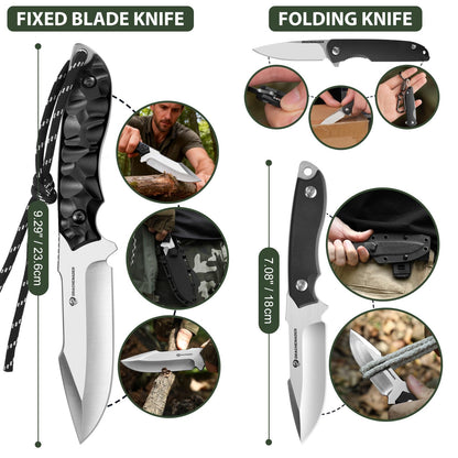 DRACHENADER Outdoor Gifts for Men – Survival Kit & Emergency Gear & Cool Gadgets for Hiking, Camping & Adventure for Husband, Dad, Son