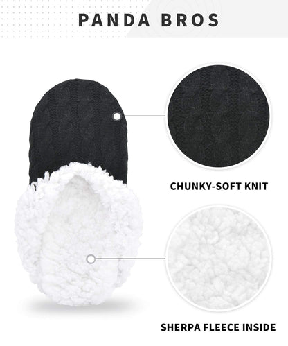 Panda Bros Slipper Socks For Women With Grippers, Fuzzy Womens Slipper Socks With Non Slip Bottoms, Cozy Warm House Slippers