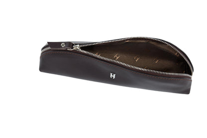 HELMBROOK London 3-Pc Premium Full-Grain Leather Desk Organizer Set | Mat, Pencil Case & Tray | Chic Decor Accessories | Gift for Christmas, Birthday & Anniversary, Brown