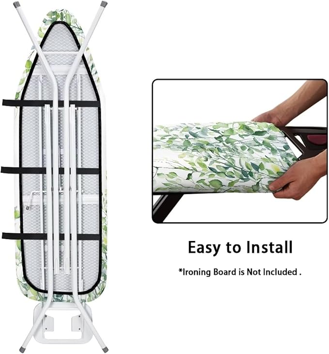 Green Leaves Ironing Board Cover and Pad 15x54 Ironing Table Cover Standard