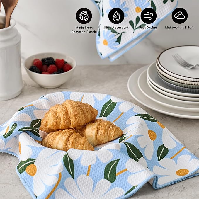 RECYCO Waffle Kitchen Towel Set of 2