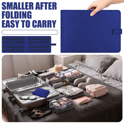 Eaasty 2 Pack Homeopathy Organizer Box Foldable Case Homeopathy Kit Storage Pouch Organizer Case Box Kit for 84 Tubes Home Travel Use, Black and Blue