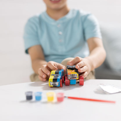 Melissa & Doug Decorate-Your-Own Wooden Craft Kits Set - Race Car and Monster Truck