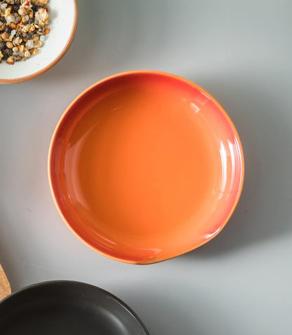 LYEOBOH Spoon Rest for Stove Top, Ceramic Kitchen Spoon Holder, 5 Inch Cute Fall Spoon Rest Cooking Ladles Rest for Spatula, Housewarming, Christmas, Mother's Day Gifts, Orange, PC1