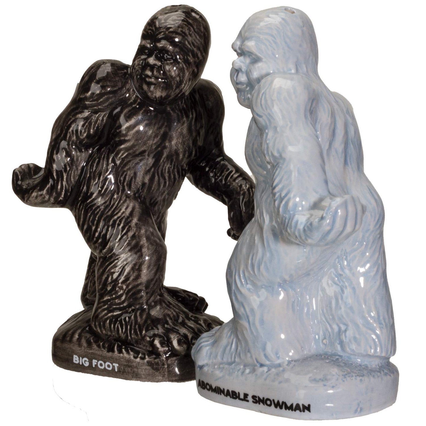 Pacific Giftware Big Foot Ceramic Salt and Pepper Shakers Set Funny Sasquatch Mythical Creature Tabletop Kitchen Accessory Hand-Painted Novelty Collectible Gift 5"H