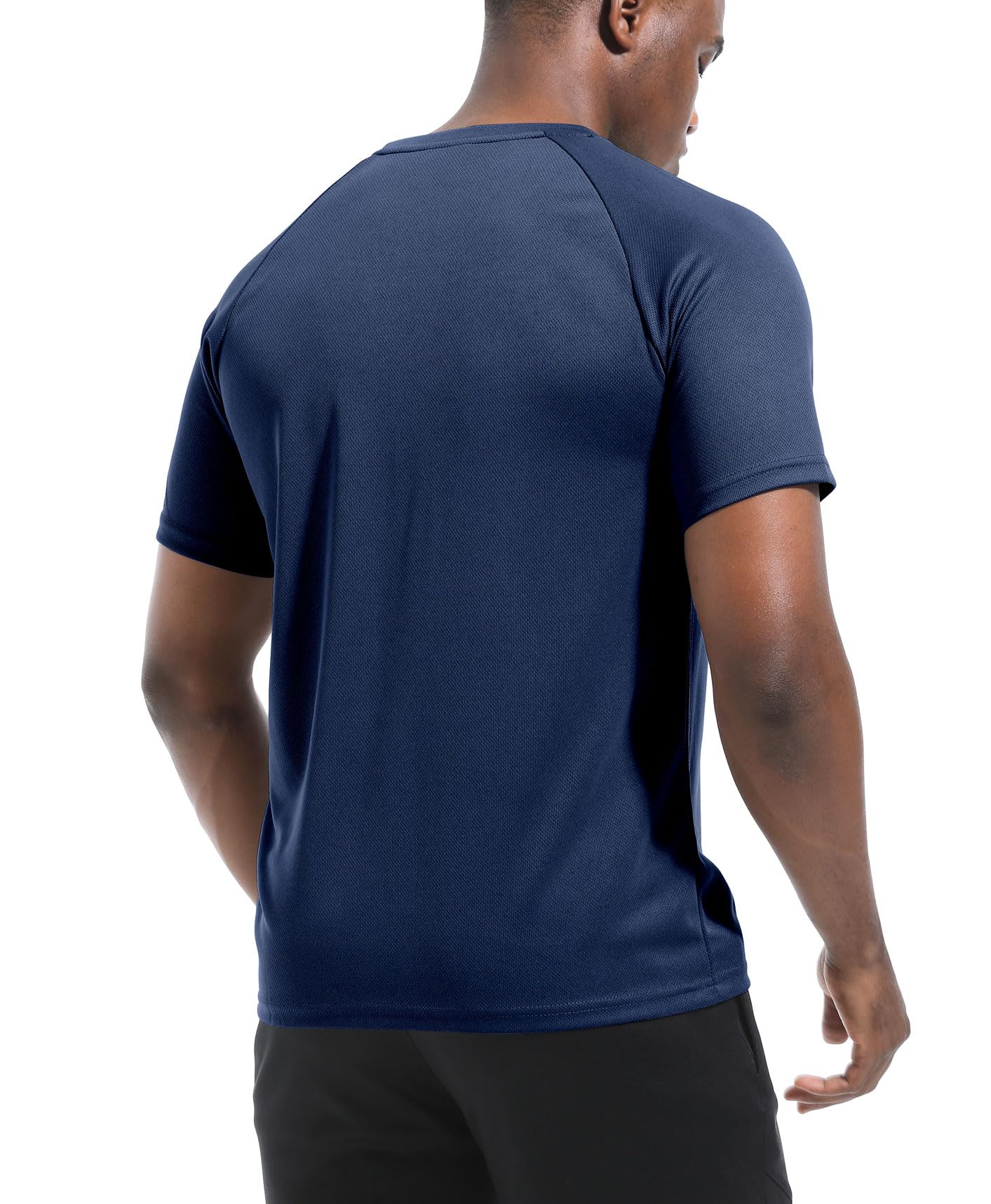 Boyzn 5 Pack Workout Running Shirts for Men, UPF 50+ Sun Protection Athletic T-Shirts, Dry Fit Breathable Moisture Wicking T-Shirts, Sports Gym Workout Short Sleeve Crew Neck Shirts for Men 5P07-L