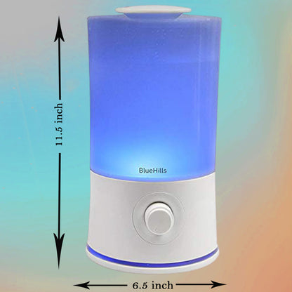 BlueHills Premium 2000 ML XL Large Essential Oil Diffuser Aromatherapy Humidifier for Large Room Home 40 Hour Run Huge Coverage Area 2 Liter Extra Large Capacity Huge Diffuser Wood Grain E005