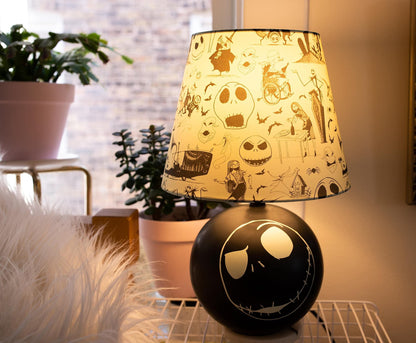 Disney The Nightmare Before Christmas Jack Skellington Table Lamp LED Light | Nightstand Desk Lamp For Bedroom, Living Room | Halloween Home Decor, Tim Burton Gifts And Collectibles | 14 Inches Tall