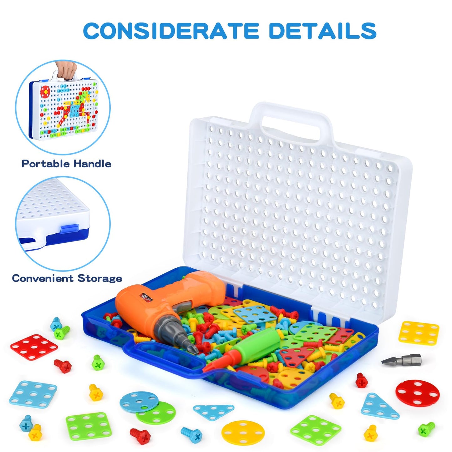SHAWE 3D Take Apart Toy for 3 4 5 6 Years Old Boys Girls Gifts – Creative Construction Toys Kit – Puzzles Assembly DIY Play Set with Storage Box
