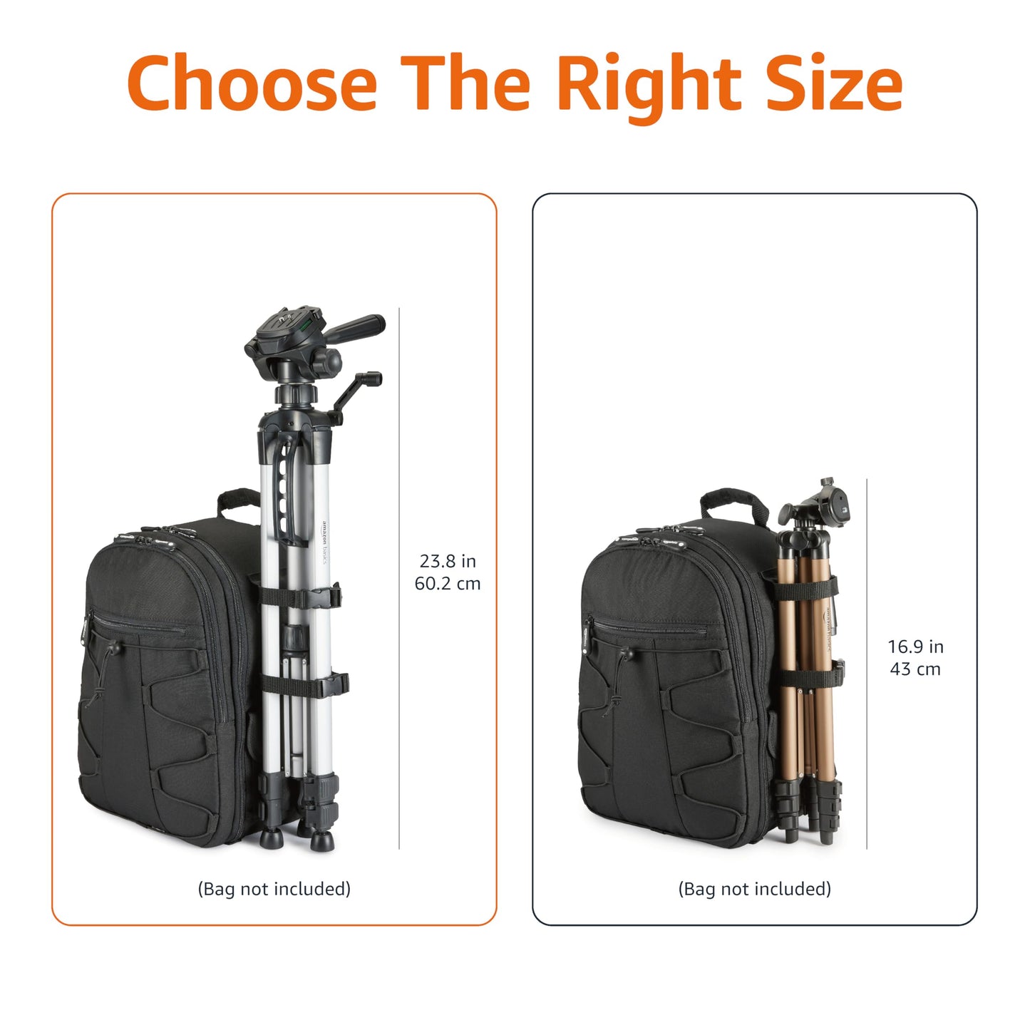 Amazon Basics 152 cm (60-Inch) Lightweight Camera, DSLR and Binocular Tripod with Bag, Black