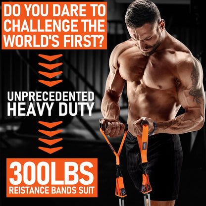 WALITO Resistance Bands Set - Exercise Bands with Handles, Door Anchor, Legs Ankle Straps, for Heavy Resistance Training, Physical Therapy, Muscle Training, Yoga, Home Workouts, Gym