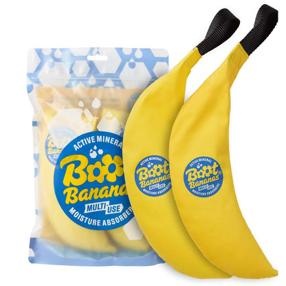 Boot Bananas Active Mineral Moisture Absorbers – Heat-Free Drying Inserts for Wet Hiking Boots, Ski Boots, Trainers & Outdoor Gear – Combat Damp, Odour & Footwear Funk – Lasts up to 12 Months
