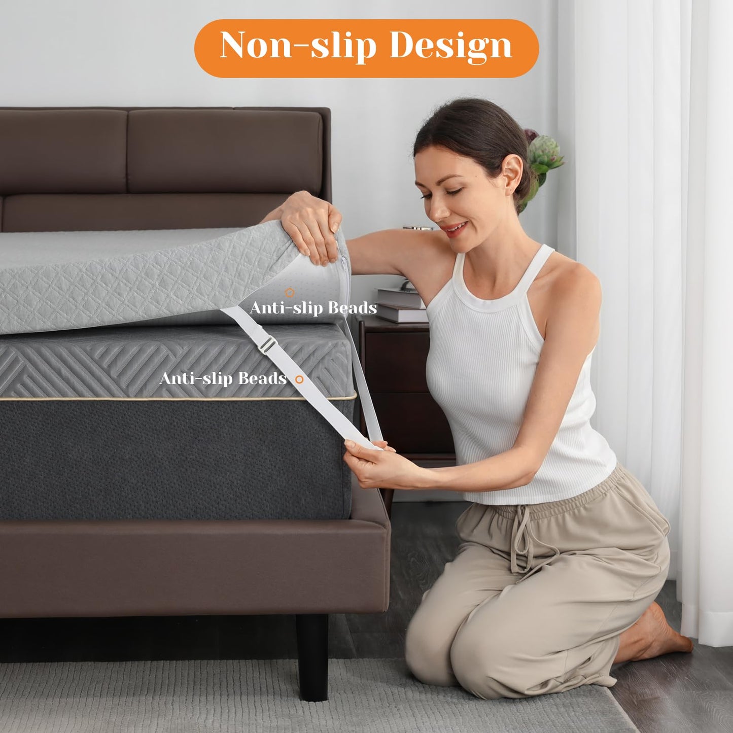 Extra Firm Mattress Topper Twin XL, 3 Inch High-Density Firm Mattress Pad for Back Pain Relief, Bed Topper with Removable Cover, No Smell, No Slip, CertiPUR-US Certified, 80" x 38"