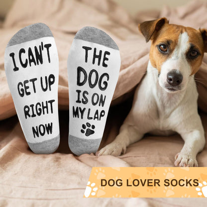 Dog Mom Dog Lover Gifts for Women, 20oz Wine Tumbler Set with Makeup Bag & Natural Stone Paw Bracelets & Socks for Women - Perfect for Birthdays, Mothers Day & Christmas