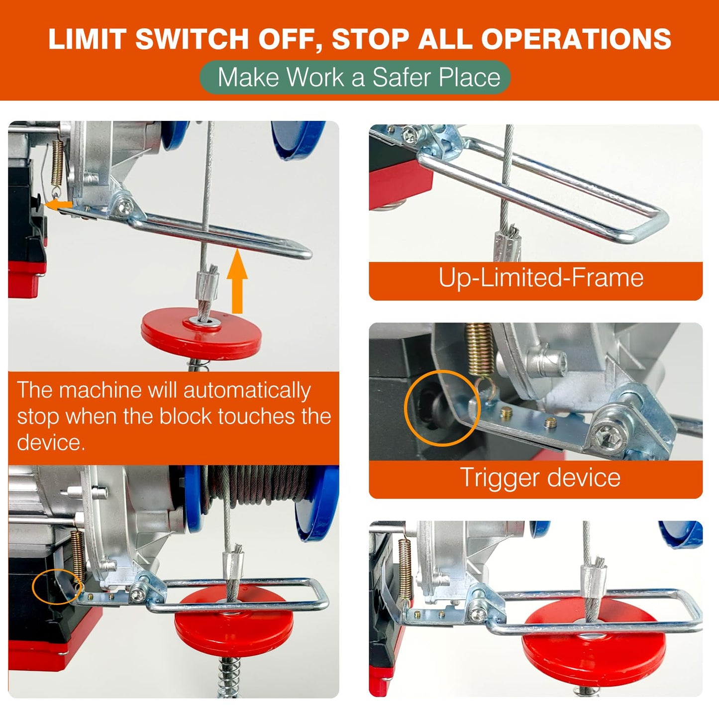 Dremvoist Electric Hoist,1320lbs Electric Hoist with Remote Control,110v Electric Hoist Winch Wireless/Wired 2 in 1,33/66FT Lifting Height,for Construction Site,Factories,Garage,Warehouses, Attic