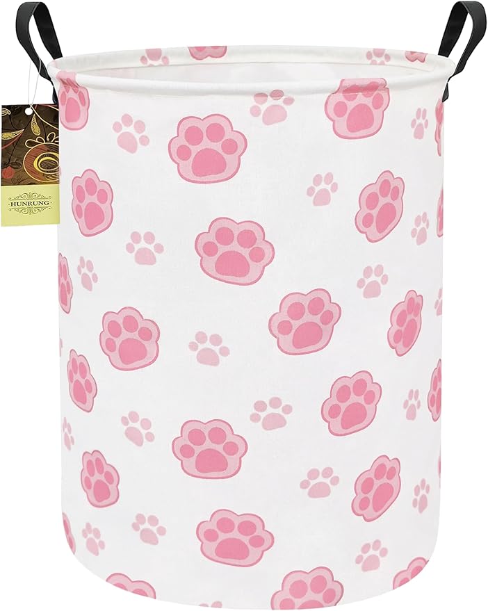 HUNRUNG Laundry Hamper, Large Canvas Fabric Lightweight Storage Basket Toy