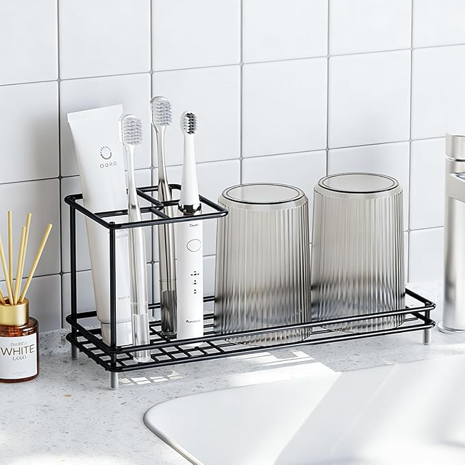 Toothbrush Holders for Bathrooms, Carbon Steel Tooth Brush Holder Electric