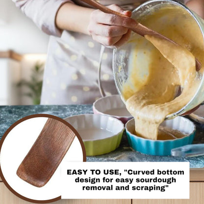 Skinny Spurtle for Sourdough Starter, Spreading, Cooking, Mixing, Reaching Bottom of Jar by Paz Fumis
