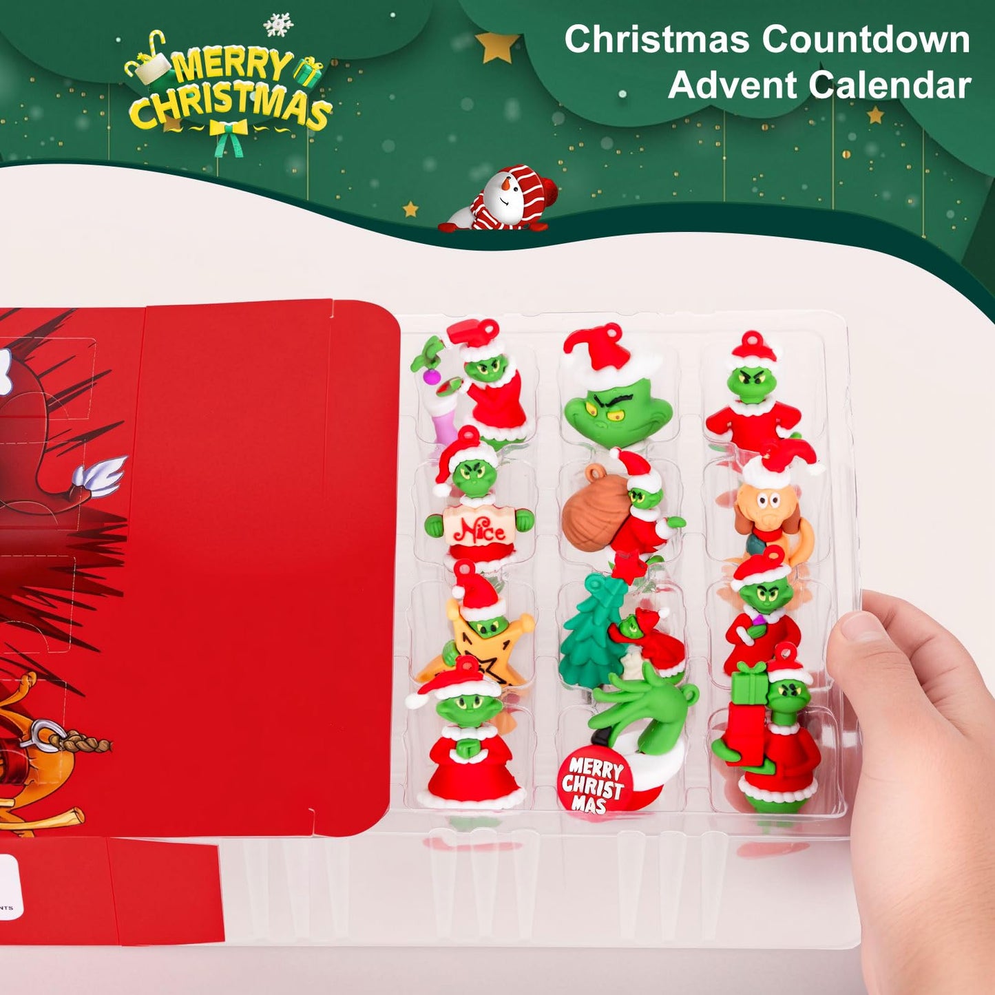 Christmas Advent Calendar 2025, 24 Day Countdown Calendar with 24 Pcs Doll Collectible for Kids Adult Teens