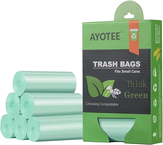 1.2 Gallon Small Trash Bags Garbage Bags, AYOTEE Mini Compostable Strong