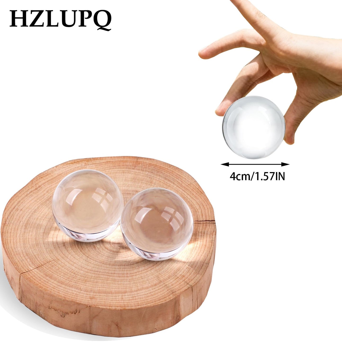 HZLUPQ 6PCS Clear Crystal Ball Spheres, Decorative Glass Orbs for Home Decor
