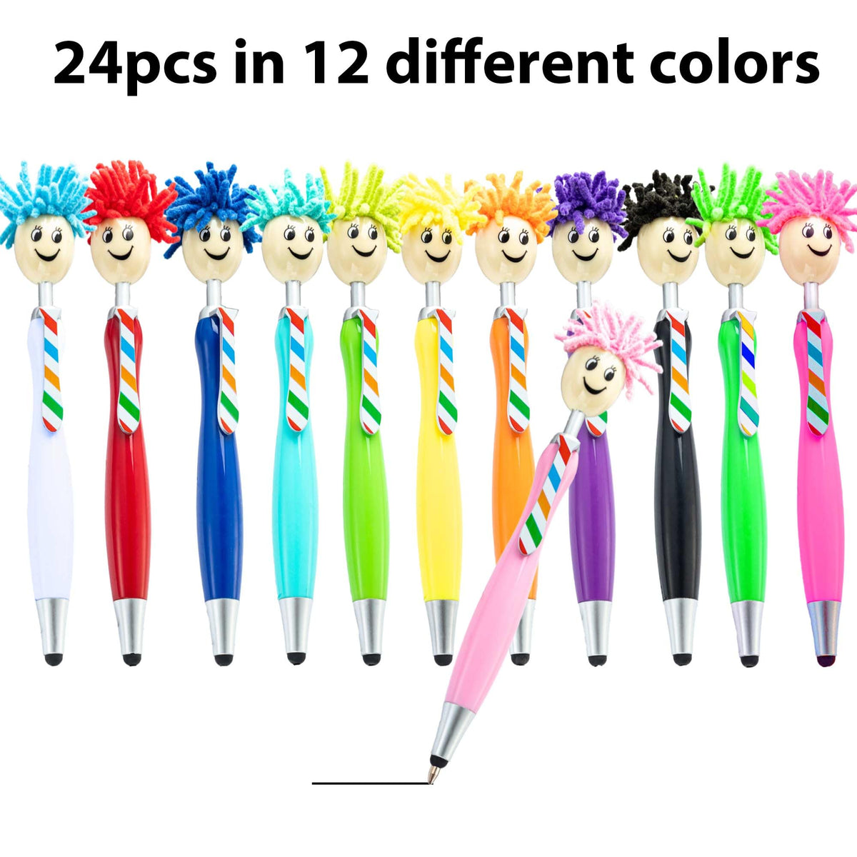 48Pcs Inspirational Gifts Bulk,Ballpoint Pens Motivational Notepads Gifts Set,24Pcs Mini Journal Lined with stylus pens,24Pcs Pocket Notebooks Bulk Gifts Set for Valentines Day Gifts Teachers School Office Party Favor Supplies