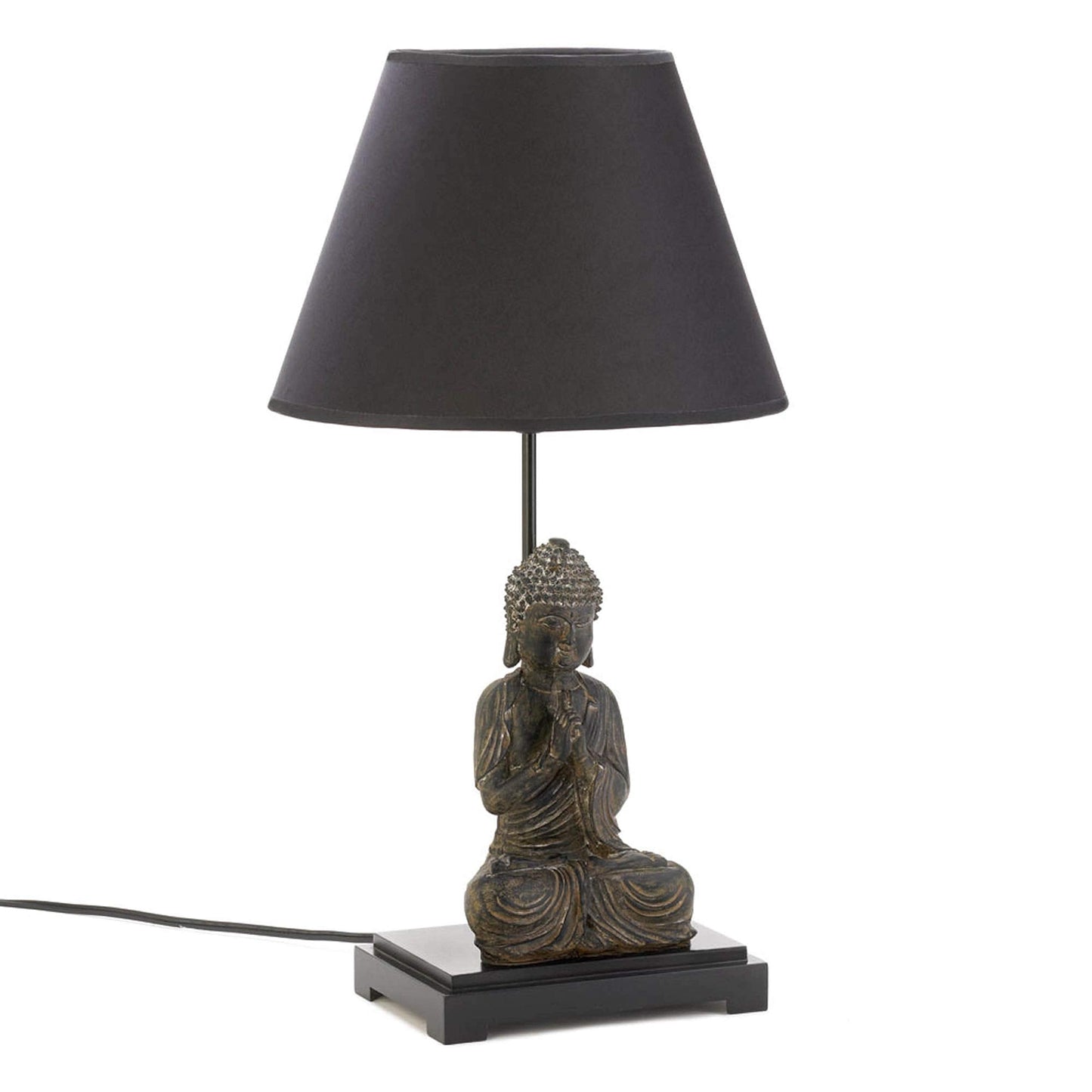 Zingz & Thingz Decorative LED Table Lamp with Shade, 12.5x12.5x24, Buddha