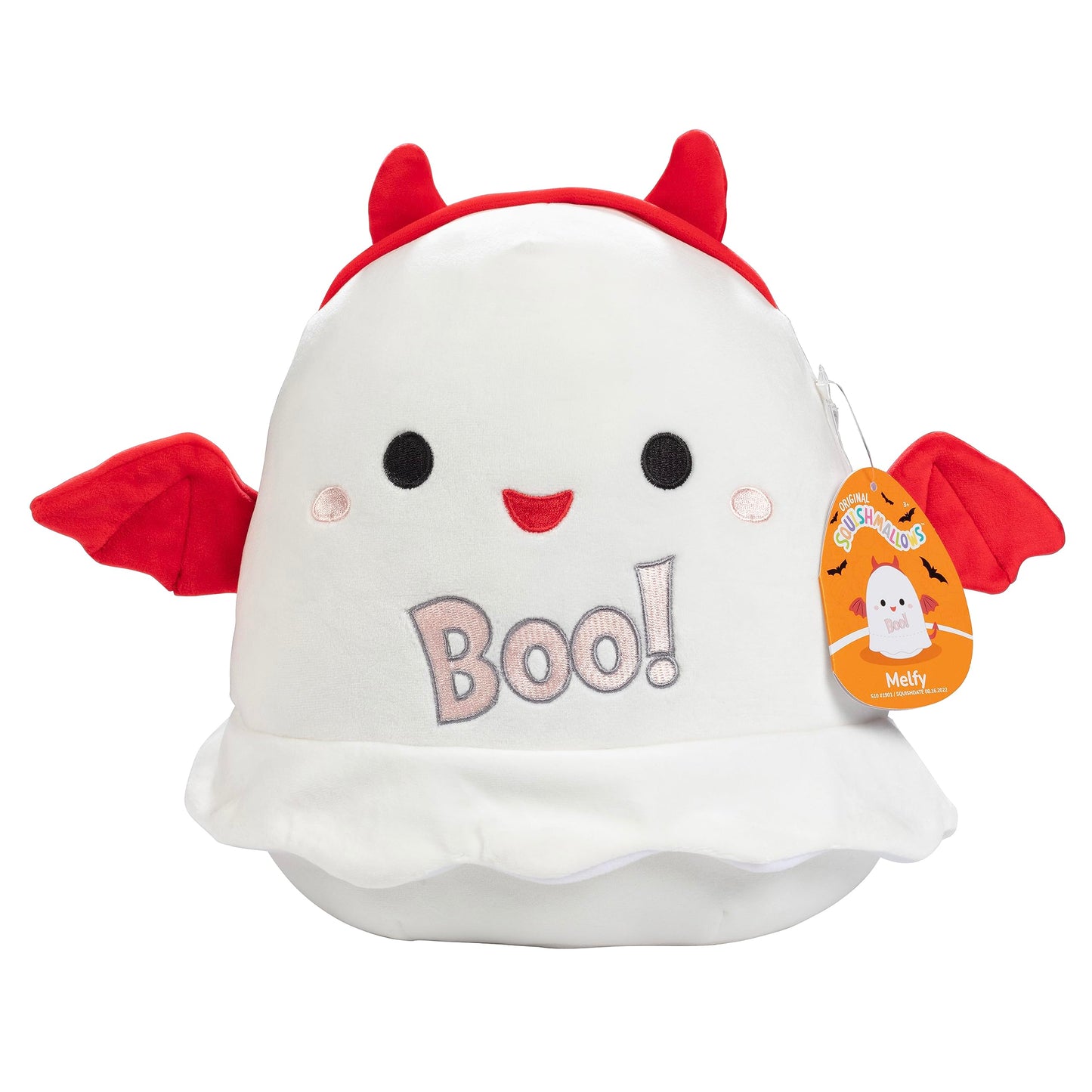 Squishmallows Original 10-Inch Melfy The Halloween Ghost - Official Jazwares Holiday Plush - Collectible Soft & Squishy Pillow Stuffed Animal Toy - 2025 Amazon Exclusive for Kids, Girls & Boys