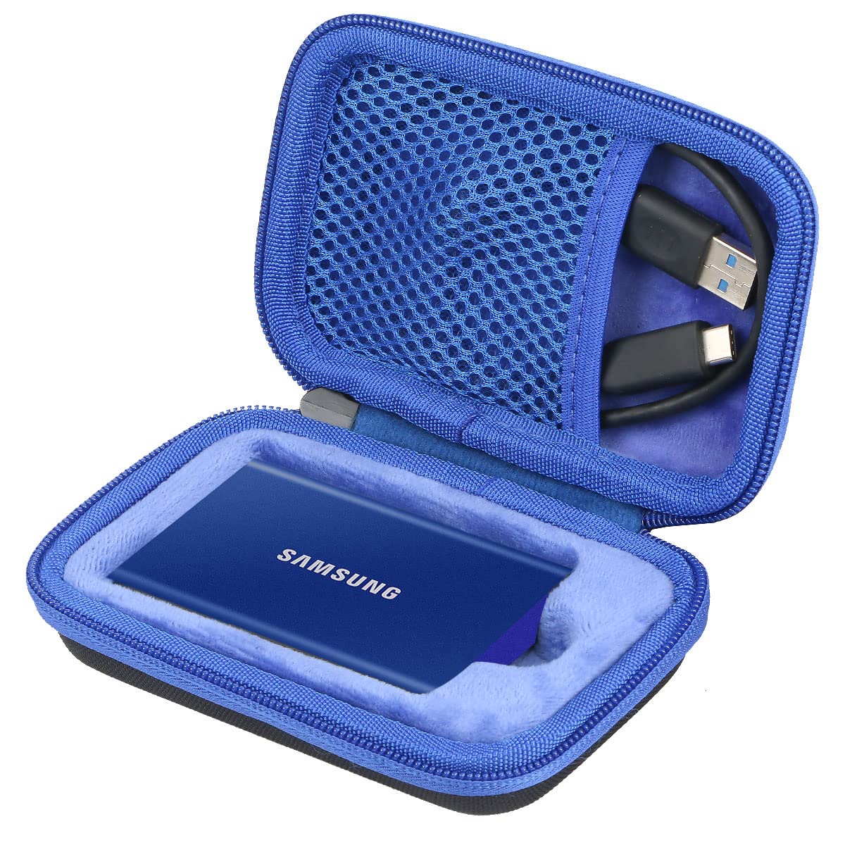 co2CREA Hard Storage Carrying Case for Samsung T7 Touch /T7 Portable State Drives 500GB 1TB 2TB External SSD Hard EVA Shockproof Storage Travel Bag