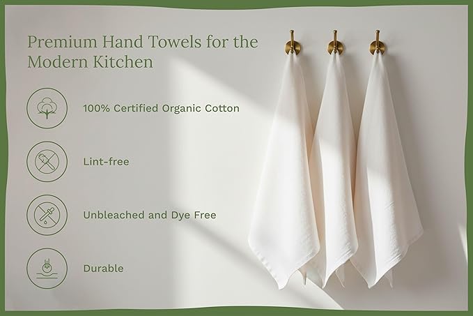 Organic Cotton Flour Sack Kitchen Towels