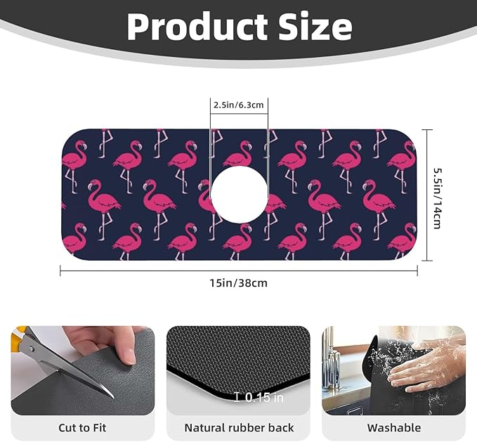 Abstract Summer Tropical Blue Pink Flamingo Flamingos Hawaii Hawaiian Kitchen
