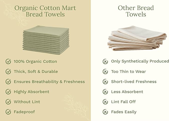 Organic Cotton Sage Flour Sack Kitchen Towels
