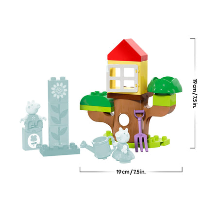 LEGO DUPLO Peppa Pig Garden and Tree House Toy for 2+ Year Old Toddlers, Girls & Boys - Fine Motor Skills Toys with 2 Figures, Flower Bricks and Accessories - 10431