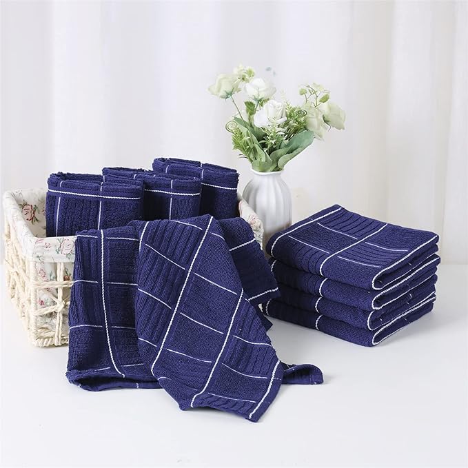 Glynniss Kitchen Towels and Dishcloths Set, Four Dish Towels 16x26 Inches