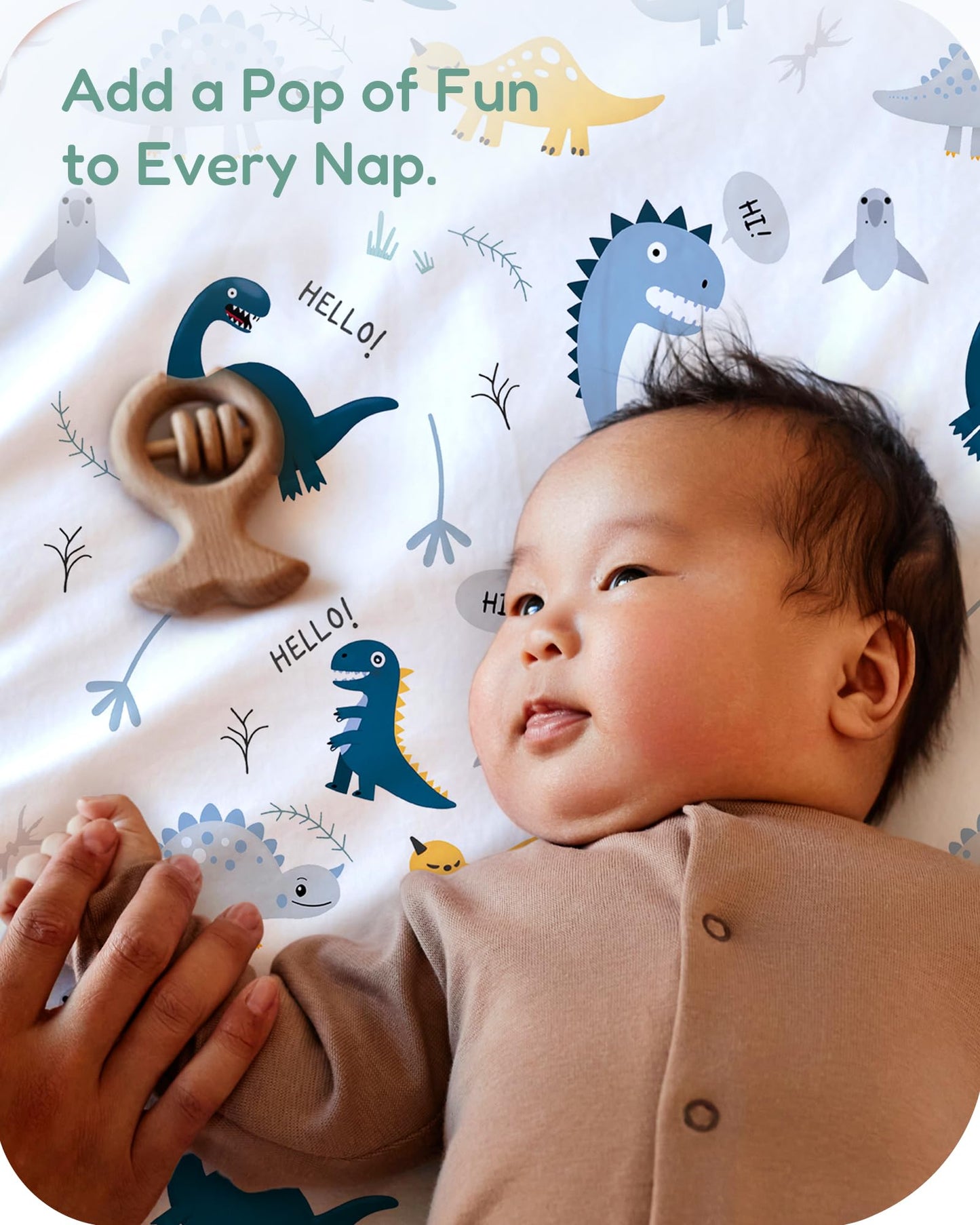 TotChill Pack and Play Sheets Fitted 2 Pack, 38x26 Graco Pack n Play Sheets for Playard & Travel Crib Mattress, Ultra Soft Jersey Knit, Breathable Stretchy Deep Pocket, Compatible with Mini Cribs