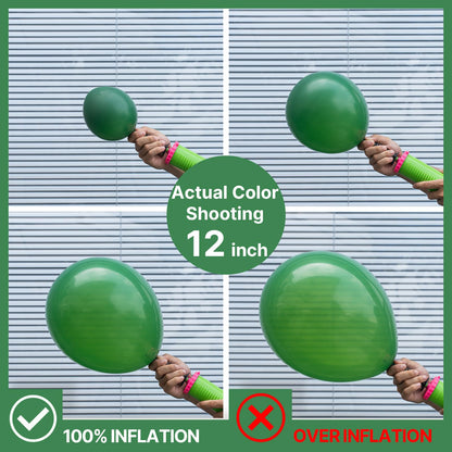 PartyWoo Dark Green Balloons 85pcs Different Sizes of 18 12 10 5 Inch Emerald Hunter Forest Green Balloon Arch Kit for Birthday Christmas Graduation Dinosaur Jungle Theme Party Decorations Green-Y56