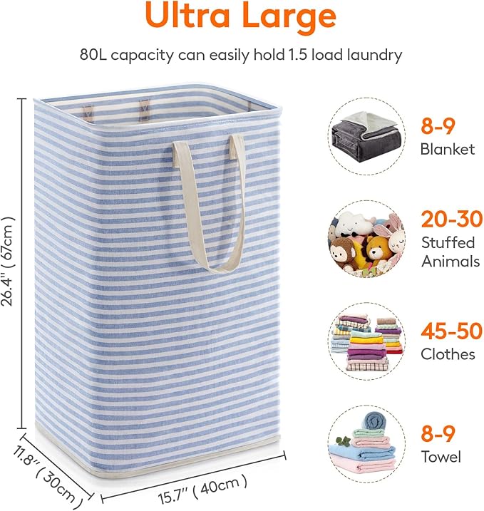 Lifewit 1 Pack Laundry Hamper Large Collapsible Laundry Baskets, Freestanding