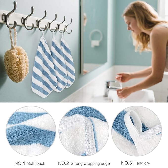 SINLAND Microfiber Facial Cloths Fast Drying Washcloth 12inch x 12inch