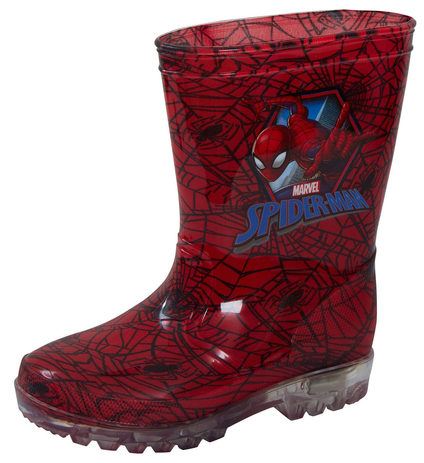 Marvel Spiderman Light Up Wellington Boots 10 UK Child