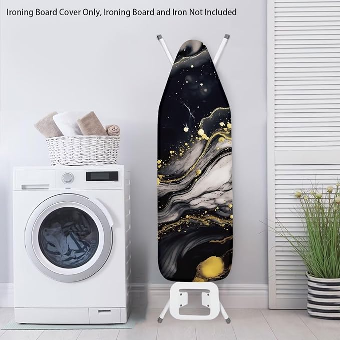 Marble Print Ironing Board Cover Protector Dirt-Resistant Iron Board Cover