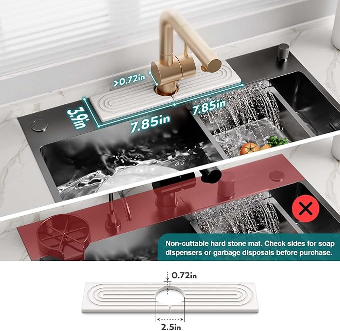 Kitchen Sink Faucet Mat